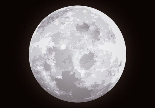 Luna llena en una noche oscura. 