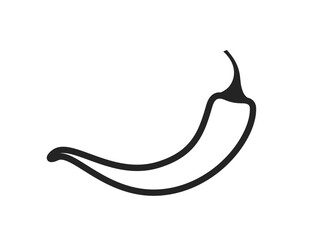 chili pepper line icon. spice and piquancy symbol