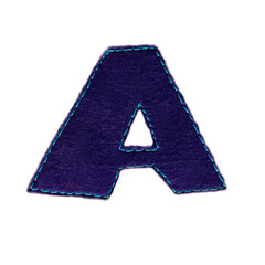 creative english letter A decorative fabric application