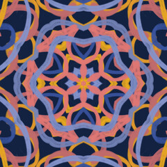 Abstract kaleidoscope background. Beautiful kaleidoscope seamless pattern. Multicolor mosaic texture. Seamless kaleidoscope texture. Unique kaleidoscope design