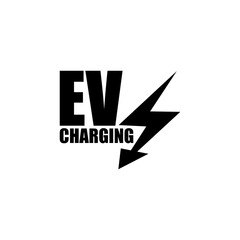 EV charging station for electric car icon isolated on white background