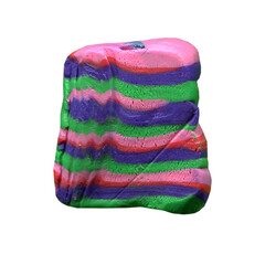 isolated plasticine stripes colorful element made of plasticine or clue