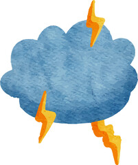 Watercolor weather illustration