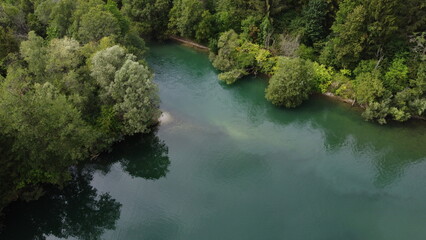 Fototapeta na wymiar River Sava in Slovenia