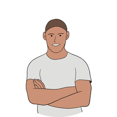 Young handsome man illustration
