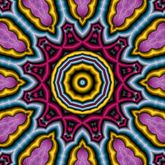 3d effect - abstract polygonal fractal pattern 