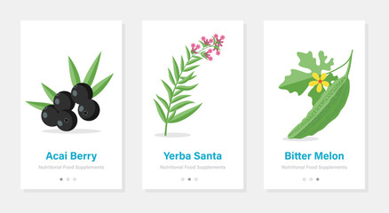 Onboarding screens design in Food concept. Modern and simplified vector illustration, Template for mobile apps.