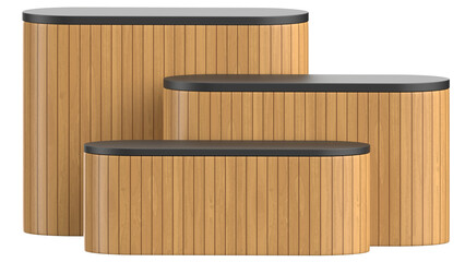 Wood luxury product podium for presentation