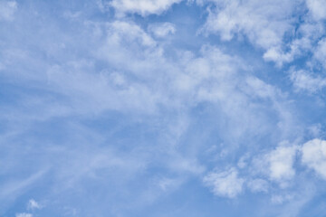 Beatiful blue sky with clouds on a sunny day