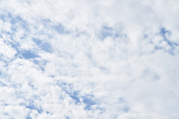 Beatiful blue sky with clouds on a sunny day