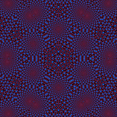 3d effect - abstract hexagonal red blue graphic