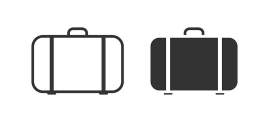 Suitcase icon. Luggage symbol. Sign handbag vector.