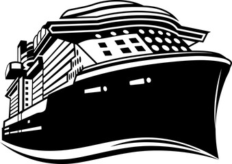 cruise ship vector isolated