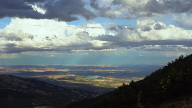 Vista panor&aacute;mica desde la Sierra de Madrid.