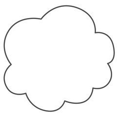 Hand draw cloud.