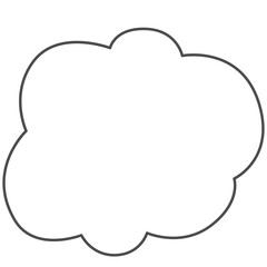 Hand draw cloud.