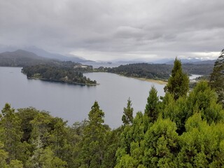 lake and mountains