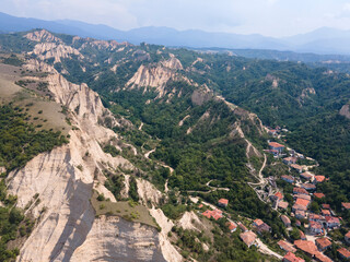 Fototapeta premium Aerial view of historical town of Melnik, Bulgaria