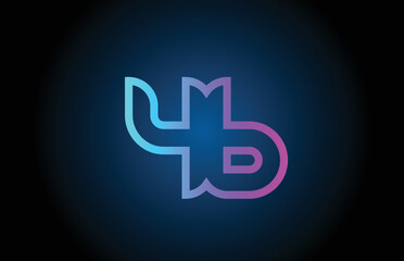 Fototapeta premium pink line 46 number logo icon design. Creative template for business and company