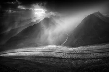 Fototapete Rund Aletsch glacier in Berner Oberland, Switzerland, Europe © Rechitan Sorin