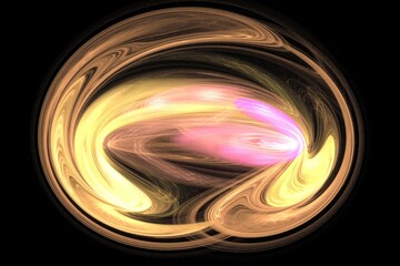 Round abstract shape fractal 