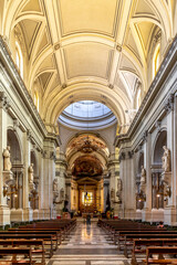 Palermo, Italy: July 6, 2020: Palermo Cathedral is the cathedral church of the Roman Catholic Archdiocese of Palermo, located in Palermo, Sicily, southern Italy.