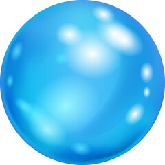 Light blue sphere with glares
