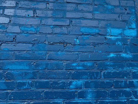 Blue brick wall background , blue brick texture