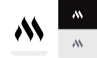 Initials M logo design. Initial Letter Logo. Innovative high tech logo template.