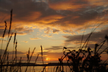 Abendstimmung zwischen Norderney und Baltrum