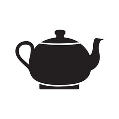Kitchen tea container kettle icon | Black Vector illustration |