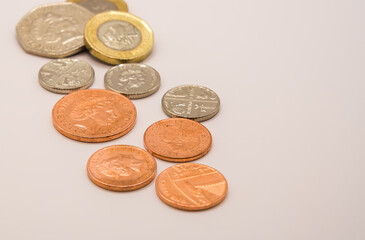 detailed close up of shining money coin