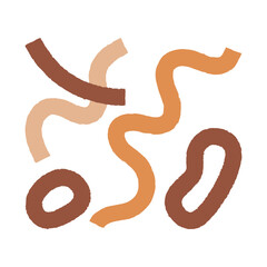 Set of abstract doodle shapes on isolated background. Vector illustration