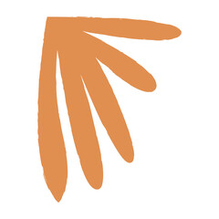 Abstract orange autumn leaf. Vector illustration on isolated background