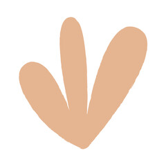 Abstract orange autumn leaf. Vector illustration on isolated background