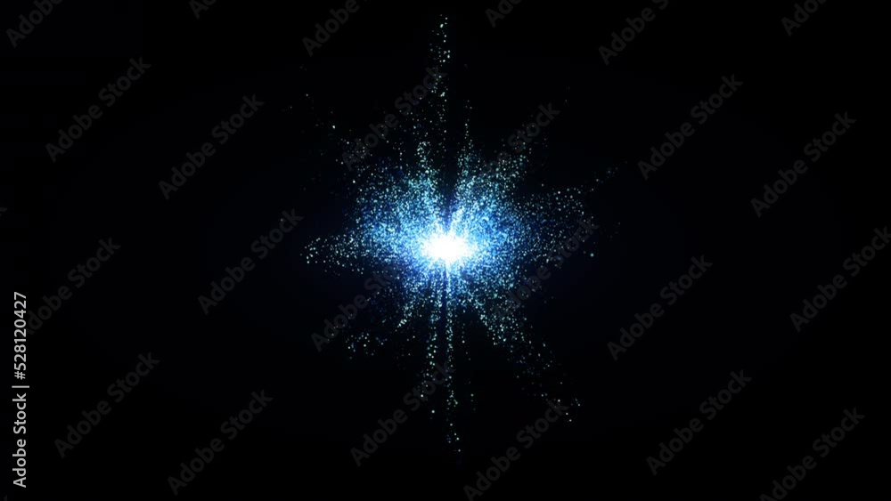 Aufkleber 4k 60 fps. sphere dots. abstract background. neon light. particle effects. isolated on black backdro