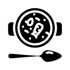 carrot soup glyph icon vector. carrot soup sign. isolated symbol illustration