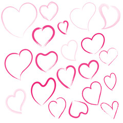 Hearts vector icon collection. Valentine's day romance symbols