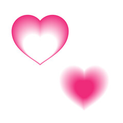 Hearts vector icon collection. Valentine's day romance symbols