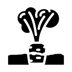 ground carrot glyph icon vector. ground carrot sign. isolated symbol illustration