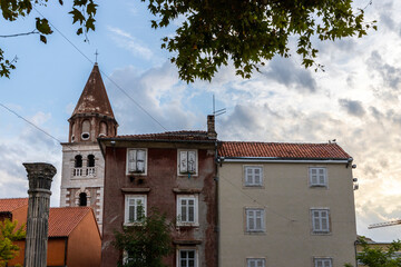 Obraz premium Churches, houses and streets in old city of Zadar