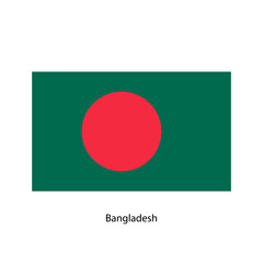 National flag of Bangladesh. Vector Illustration on a light background.