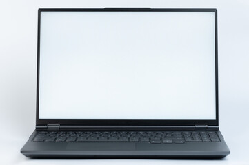 Modern laptop front view