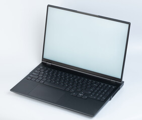 Black color laptop isometric view