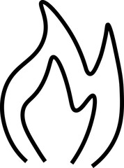 Vector sign suitable for web sites, apps, articles, stores etc. Simple monochrome illustration and editable stroke. Line icon of fire