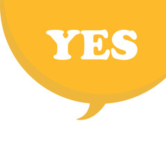 Yes on doodle speech bubble
