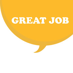 Great job on speech bubble