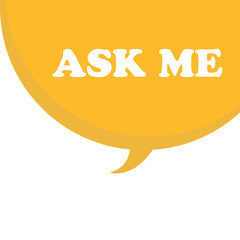 Ask me on doodle speech bubble