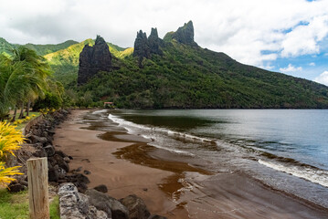 Hatiheu bay, Nuku Hiva, French Polynesia