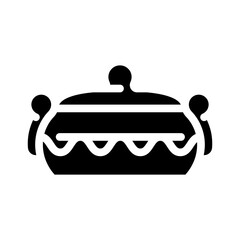 pottery clay crockery glyph icon vector. pottery clay crockery sign. isolated symbol illustration